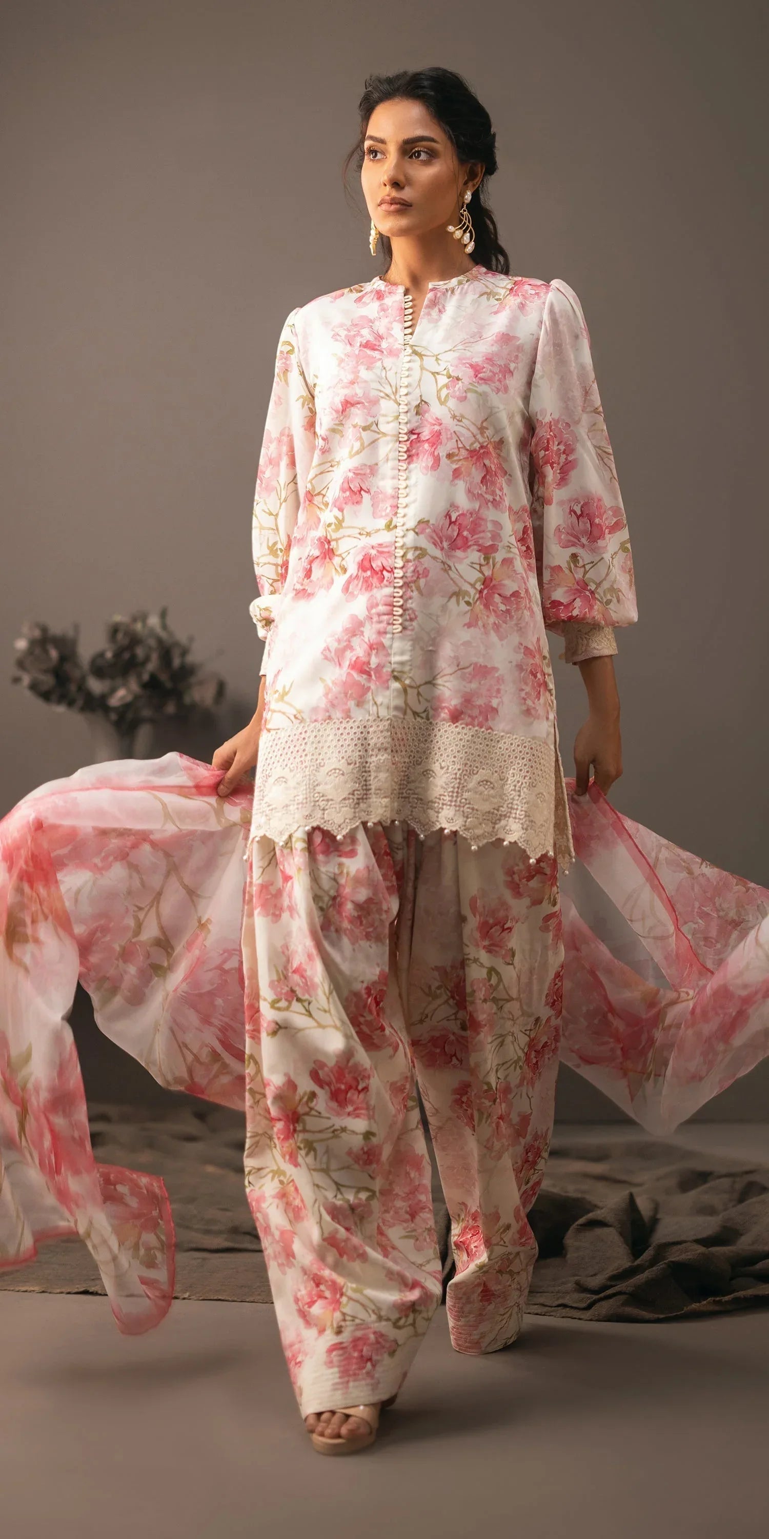 Erum Khan | Beyond Basic | BOLD BOUQUET - Aqsa Fabrics