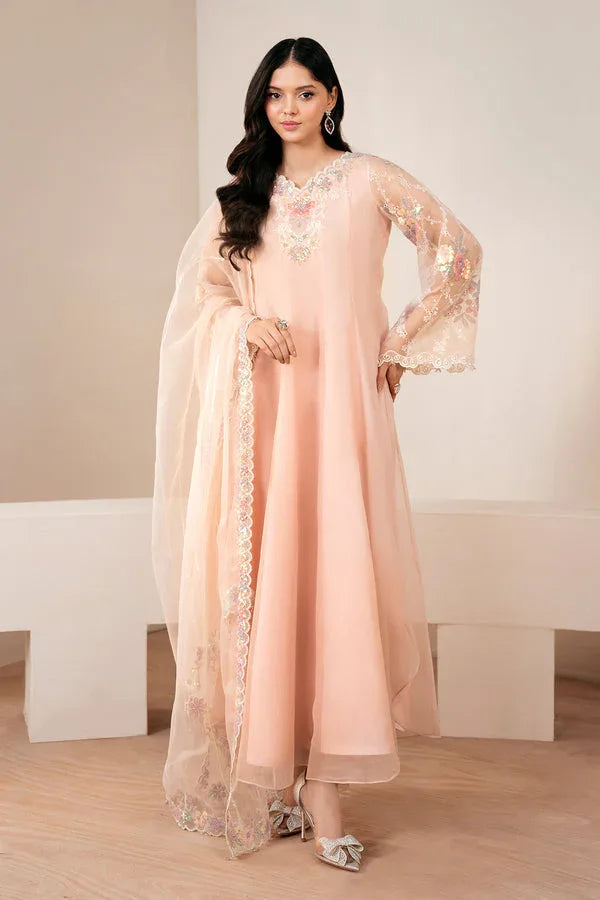 Baroque | Luxury Pret 25 | EMBROIDERED CHIFFON PR-1054 - Aqsa Fabrics