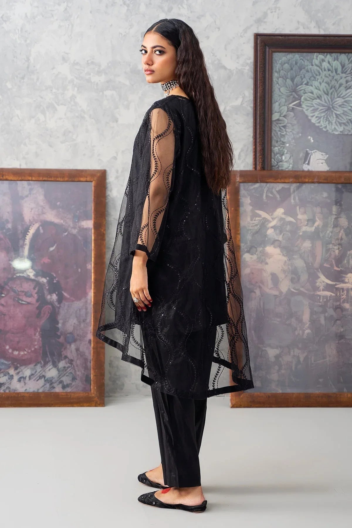 Charizma | Festive Pret | CMA-3-256 (BLACK) - Aqsa Fabrics