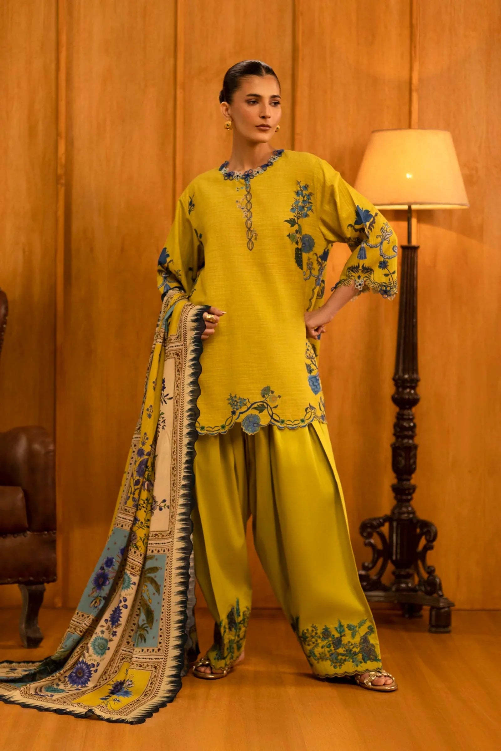 Sana Safinaz | Muzlin Winter 25 | M253-004A - Aqsa Fabrics