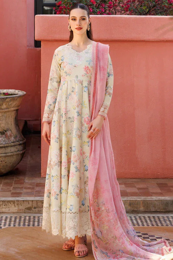 Farasha | Printed Essentials | Meadow Blush - Aqsa Fabrics