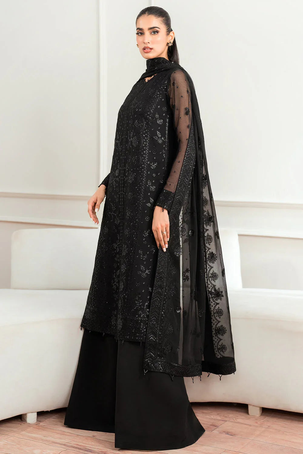 Farasha | Essence Formals 25 | Dark Whisper - Aqsa Fabrics