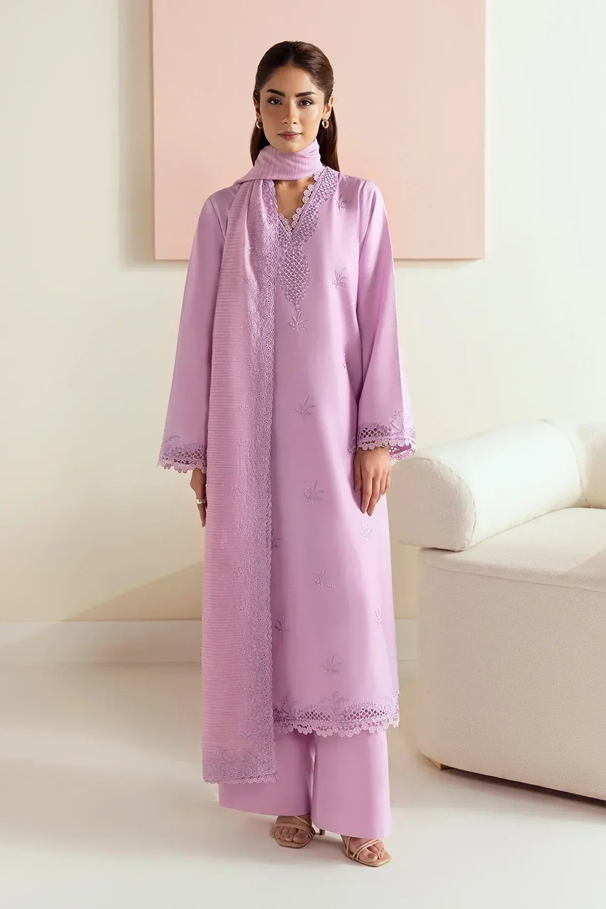 Afrozeh | Basic Pret 25 | Rosé Berry - Aqsa Fabrics