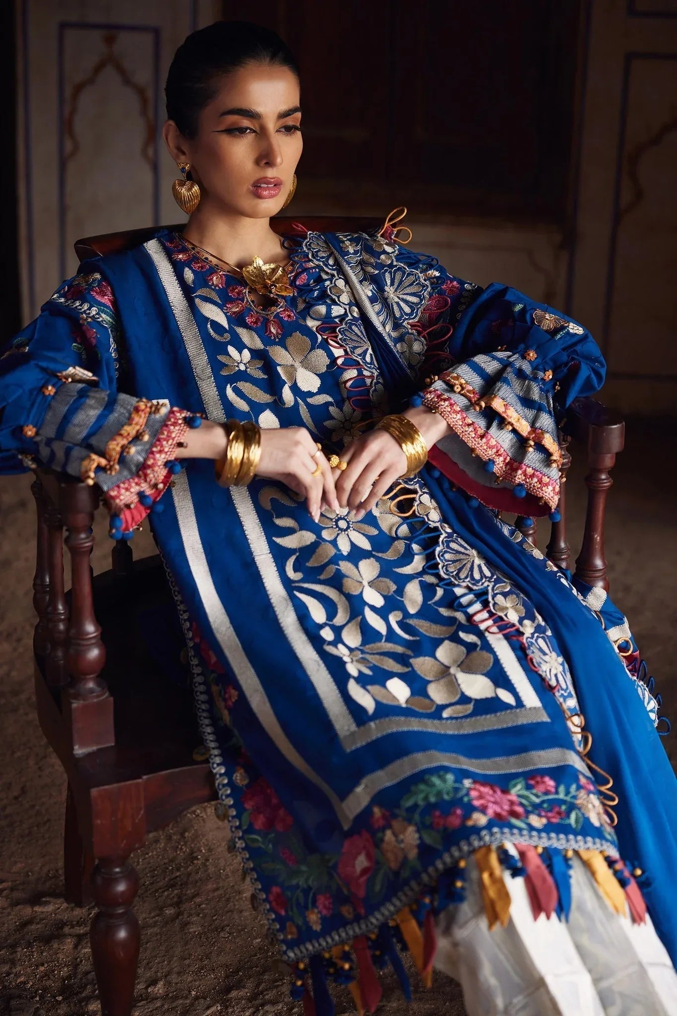 Elan | Luxury Lawn 25 | AURELIA (EL25-08 A) - Aqsa Fabrics