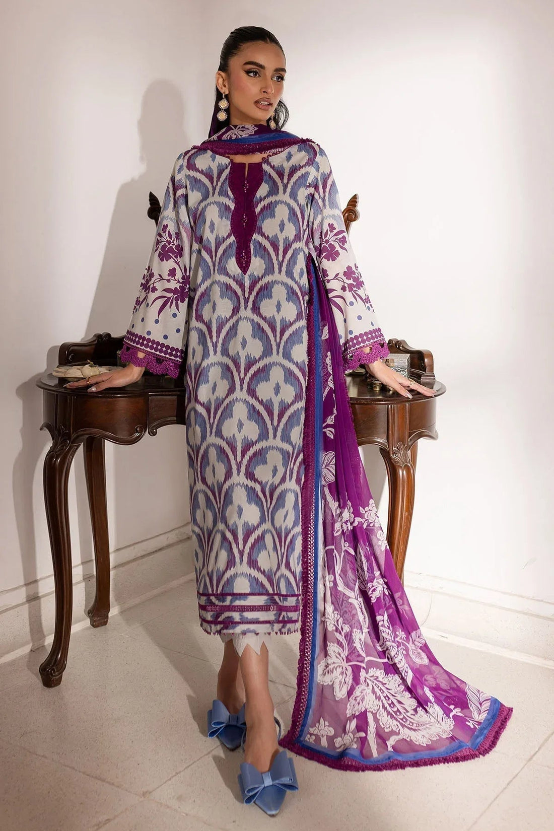 Nureh | Printed Lawn 25 | SP-147 - Aqsa Fabrics