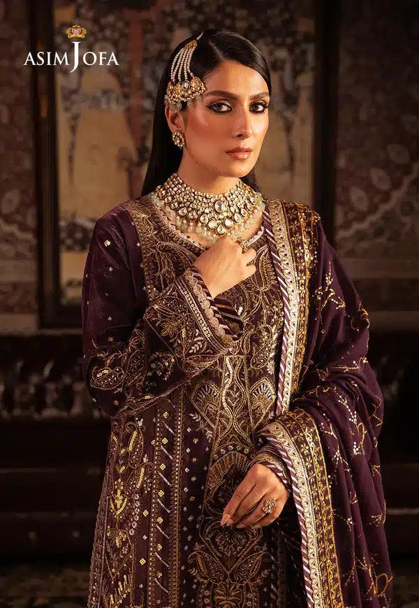 Asim Jofa | Makhmal Wedding Velvet 23 | AJMM-06 - Aqsa Fabrics