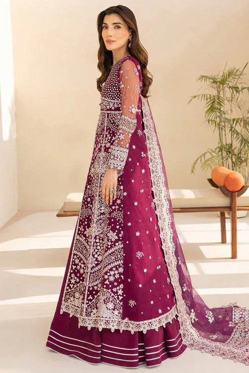 Farasha | Lu Zella Premium Formals 25 | Merlot Dust - Aqsa Fabrics