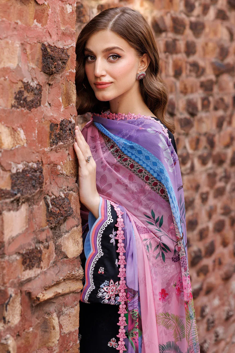 Farasha | Printed Essentials | Sable - Aqsa Fabrics