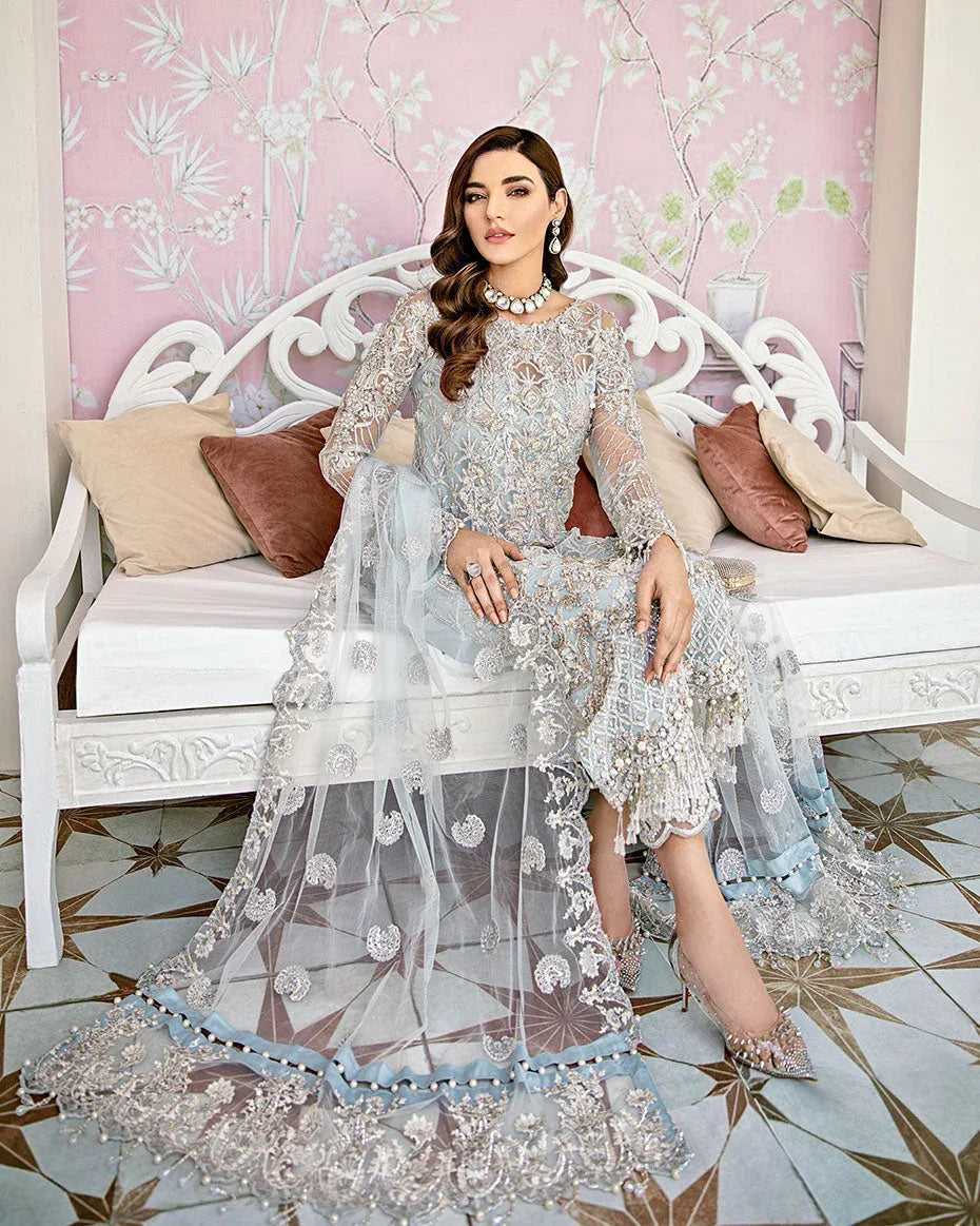 Gulaal | Wedding Formals | Avenir Embroidered Net 3-Piece Suit WS-01 - Aqsa Fabrics