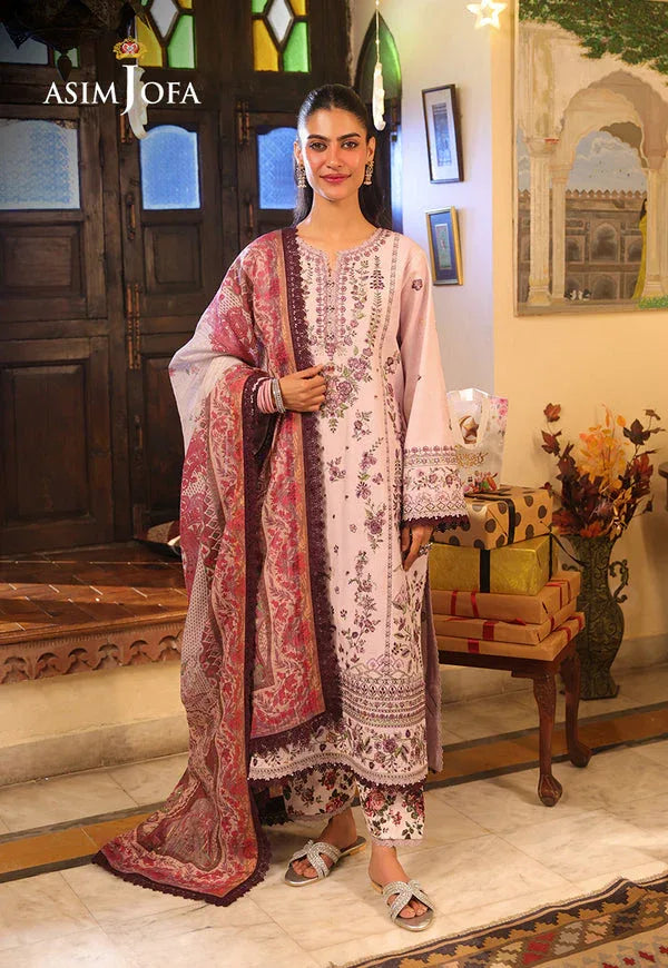 Asim Jofa | Summer Rhapsody | AJUBU-05 Embroidered Jacquard - Aqsa Fabrics