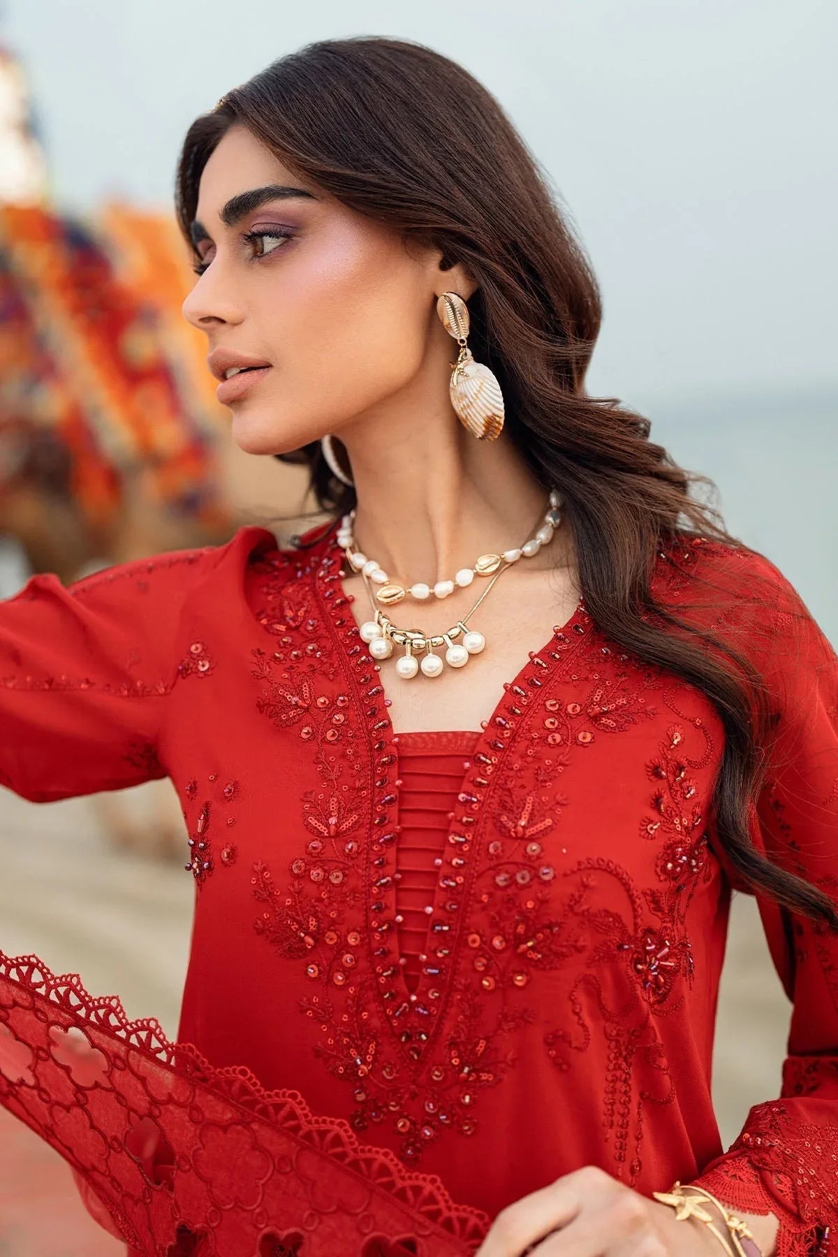 Nureh | Khuwab Luxury Lawn | NE-147 - Aqsa Fabrics