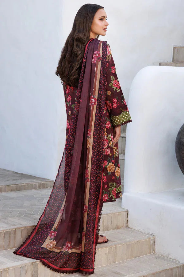 Farasha | Printed Essentials | Floral Berry - Aqsa Fabrics