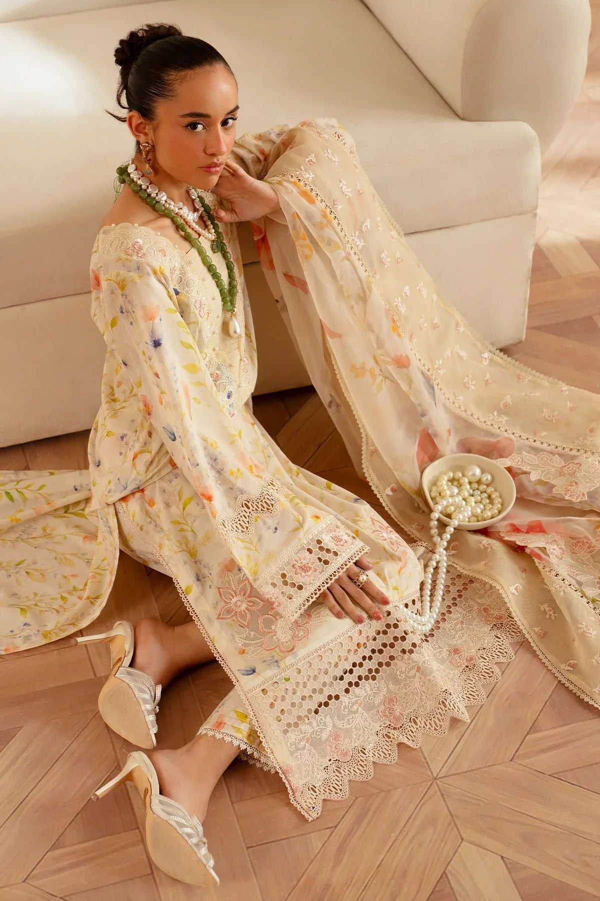 Nureh | Feya Eid Lawn | FE-02 - Aqsa Fabrics
