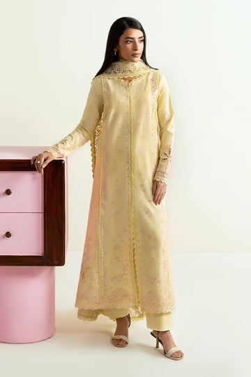 Afrozeh | Basic Pret 25 | Lemon lush - Aqsa Fabrics