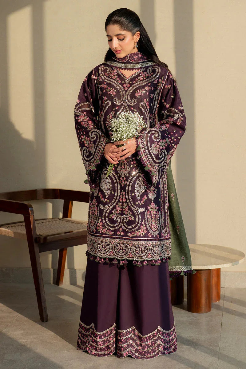Jazmin | Shahkaar Luxury Lawn 25 | SL25-D6 - Aqsa Fabrics