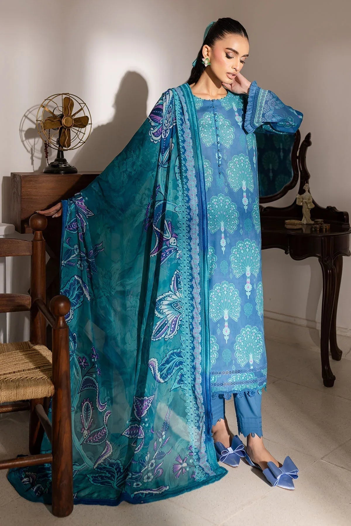 Nureh | Printed Lawn 25 | SP-145 - Aqsa Fabrics