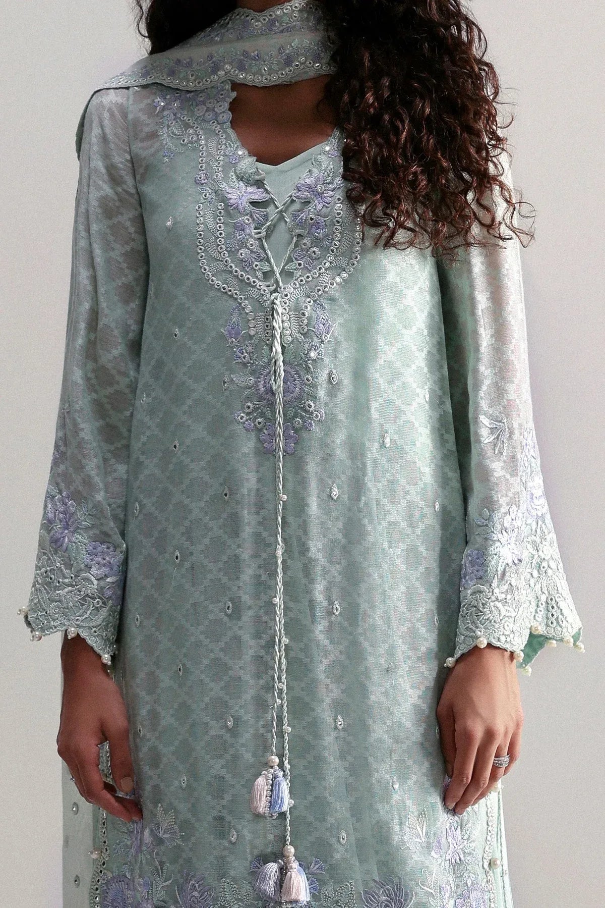 Afrozeh | Slate Ready to Wear | Elysia - Aqsa Fabrics