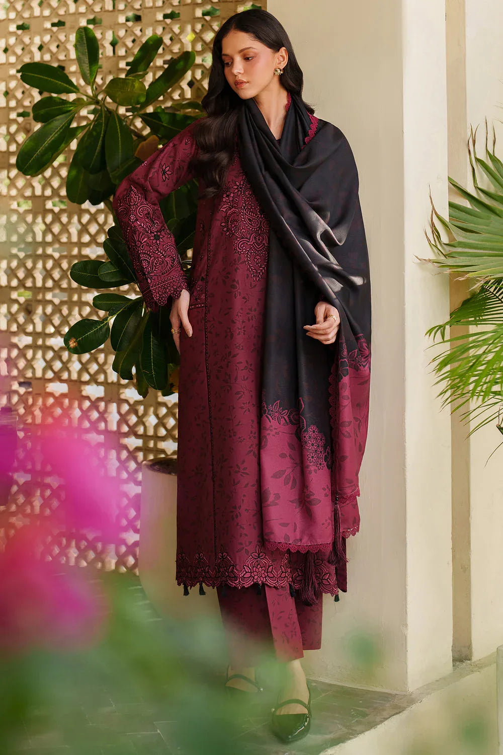 Farasha | Meline Premium Viscose 25 | Sable Bloom - Aqsa Fabrics
