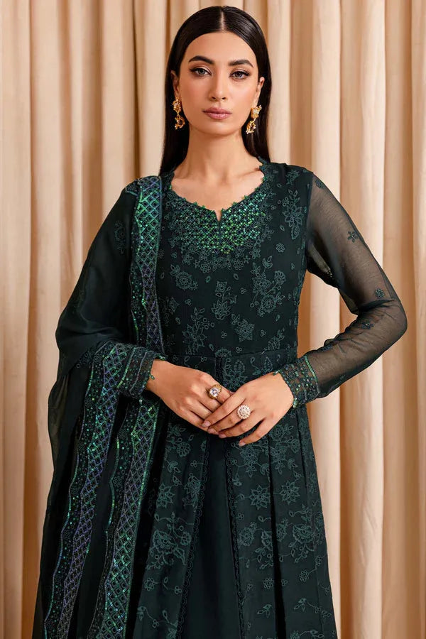 Farasha | Lumiere Formals | ENCHANTED SAGE - Aqsa Fabrics