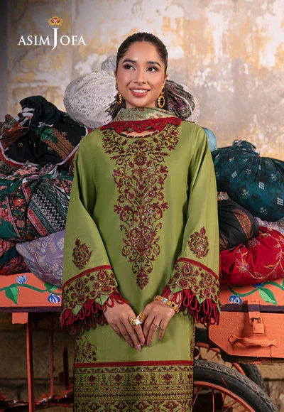 Asim Jofa | Embroidered Lawn Collection | AJAR-33 - Aqsa Fabrics