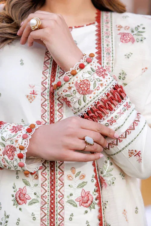 Farasha | Kaavish Lawn 24 | SURREAL WHITE - Aqsa Fabrics