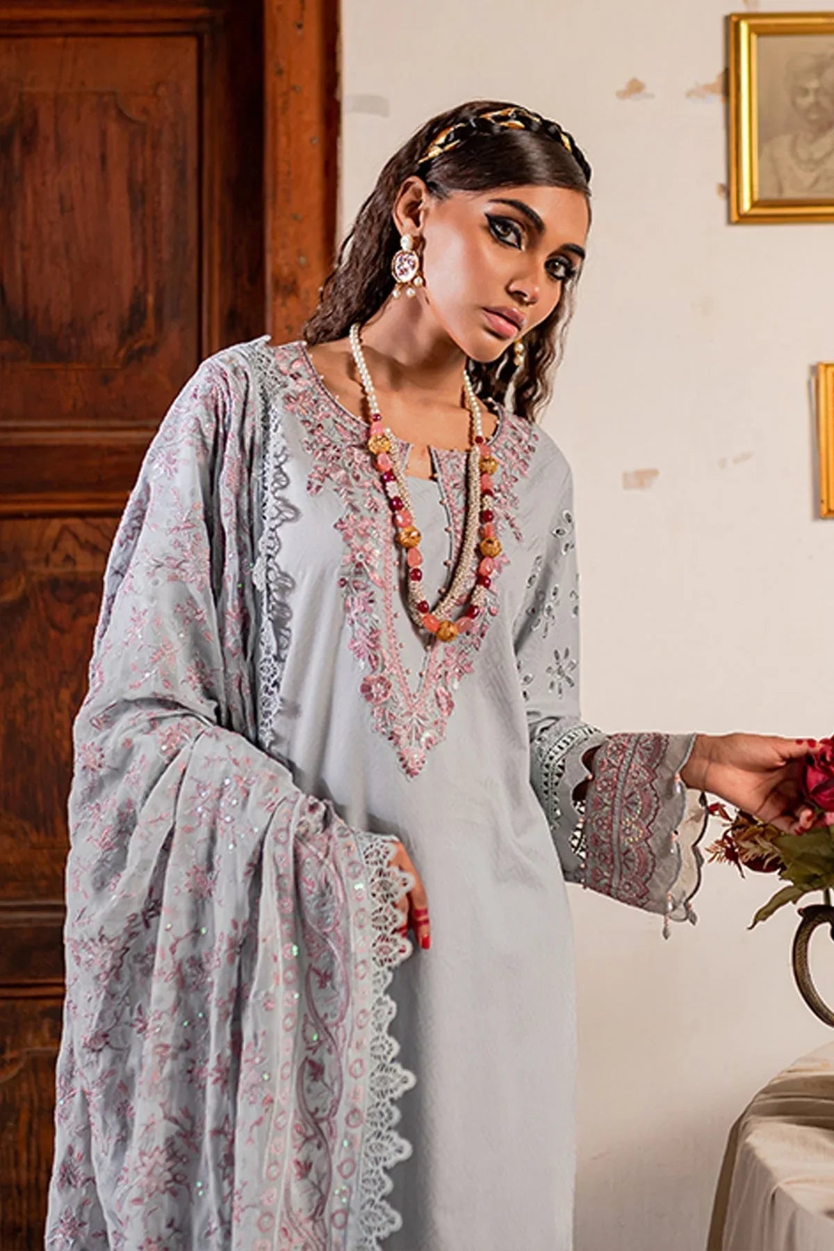 Nureh | Maya Lawn | NS-79 - Aqsa Fabrics