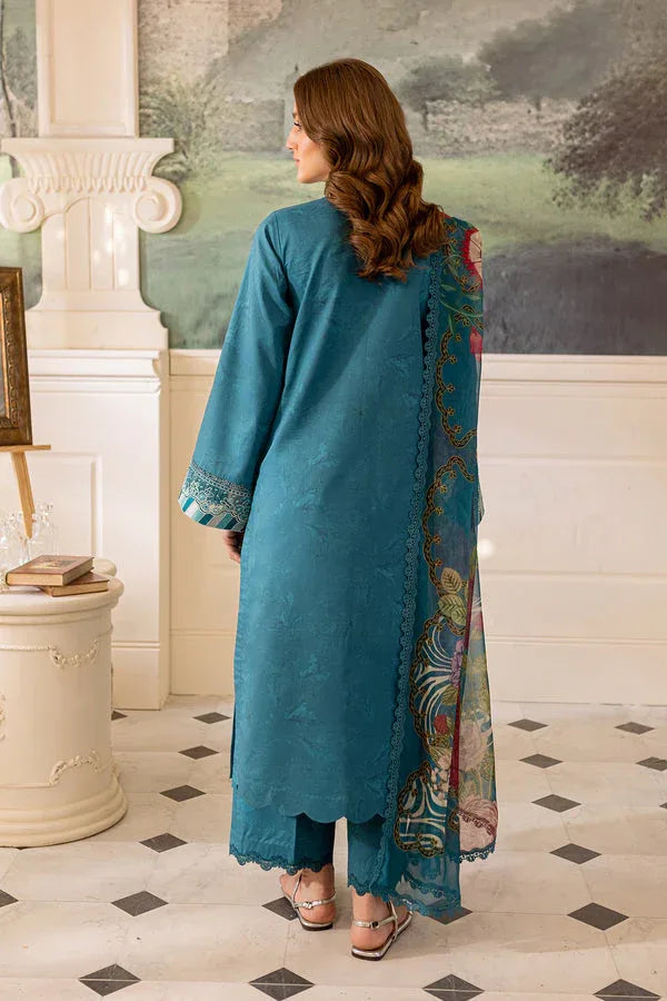 Farasha | Seraya Lawn 24 | PERIWINKLE - Aqsa Fabrics
