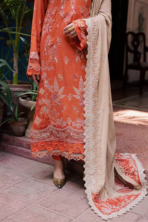 Nureh | Exclusive Leather Peach | NE-184 - Aqsa Fabrics