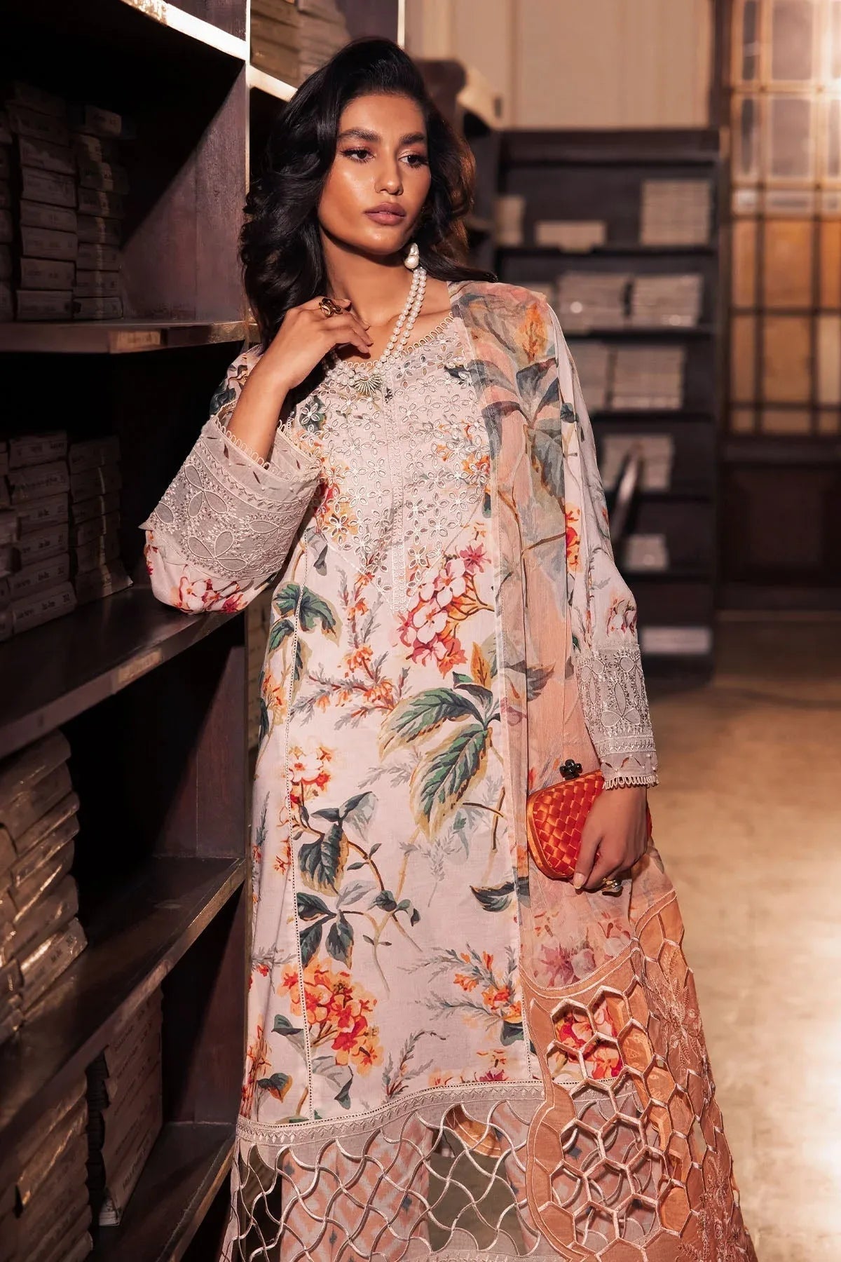 Nureh | Glam Girl Lawn | GL-13 - Aqsa Fabrics