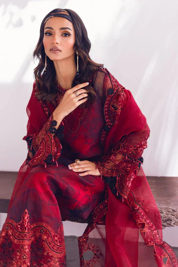 Nureh | Ballerina Formals | Tuberose - Aqsa Fabrics