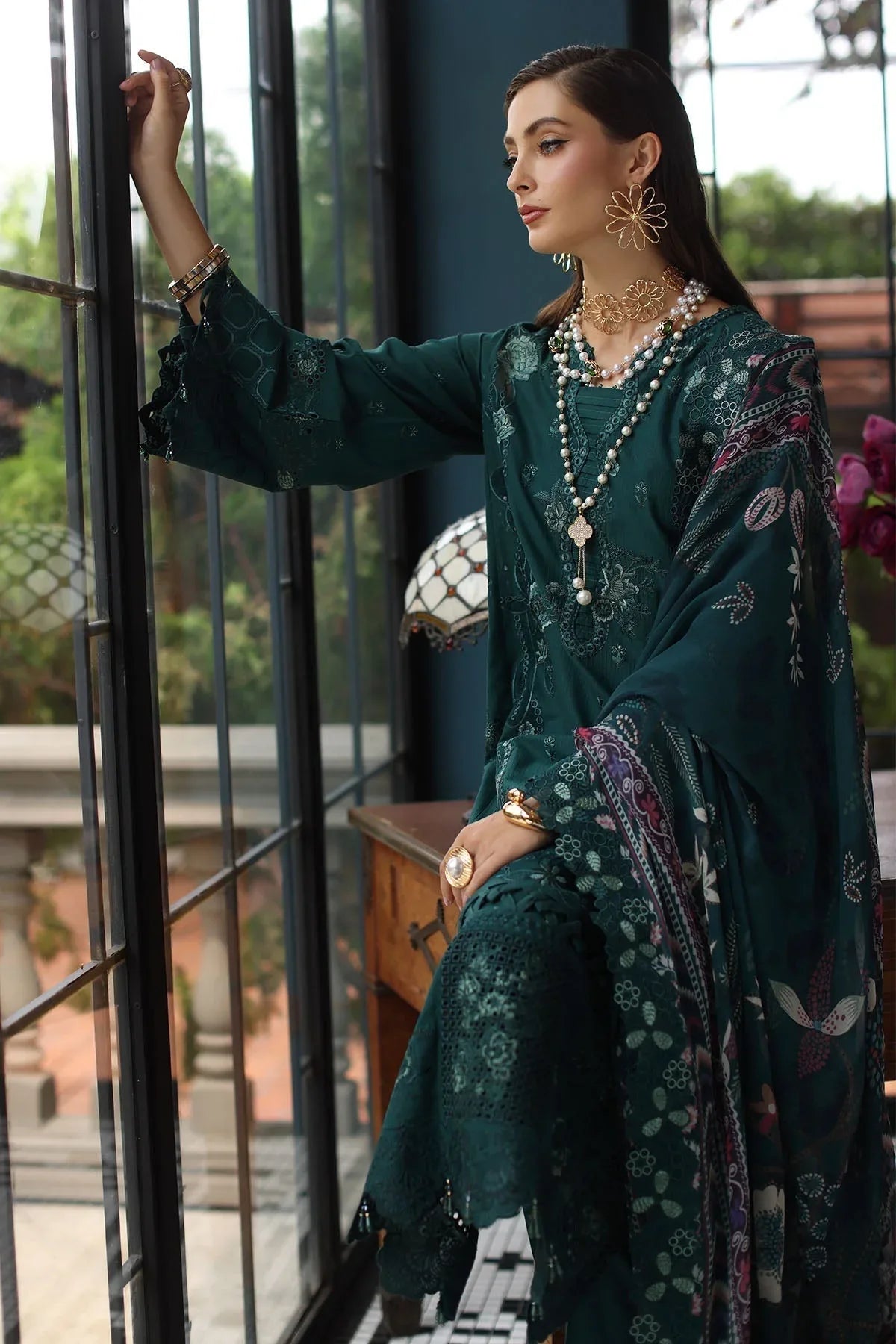 Nureh | Maya Lawn | NS-154 - Aqsa Fabrics