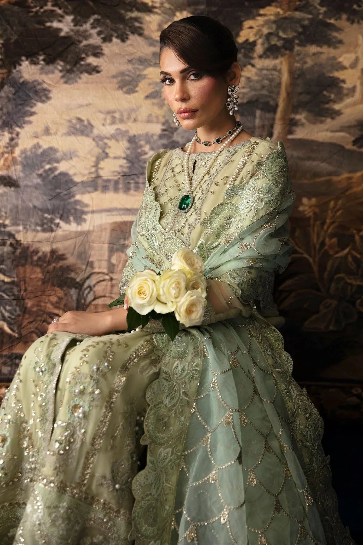 Nureh | Elanora Formal 24 | NEL-50-Meadow - Aqsa Fabrics