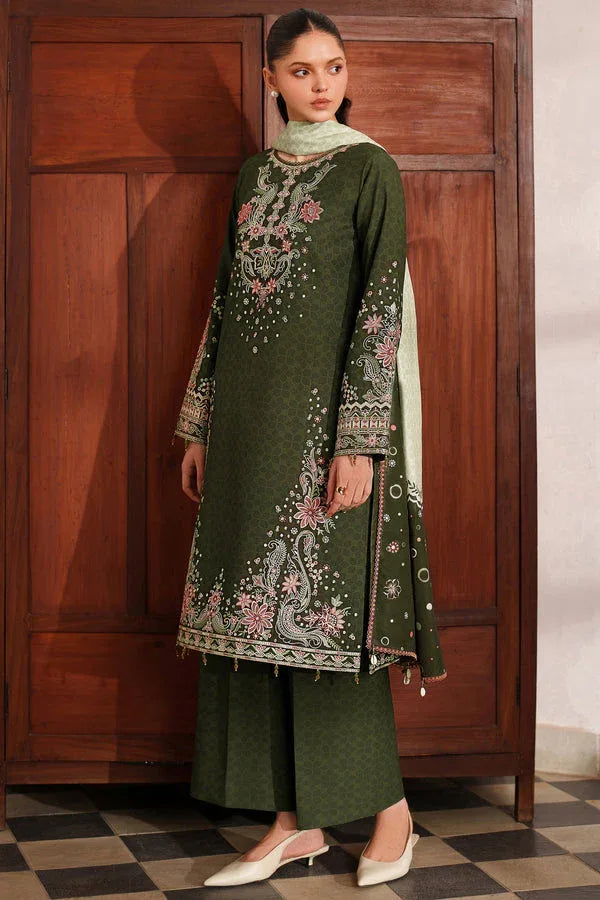 Farasha | Meline Premium Viscose 25 | Olive Drape - Aqsa Fabrics