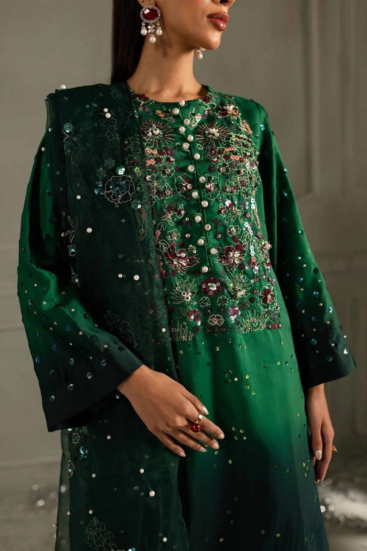 Nureh | Fancy Formals | Ruby Rush TW-09 - Aqsa Fabrics