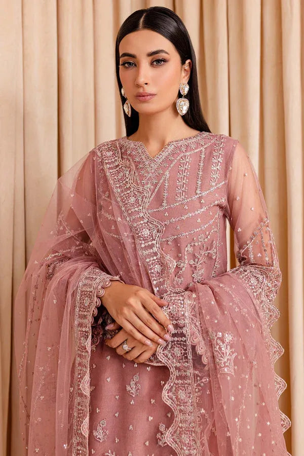 Farasha | Lumiere Formals | PASTEL PEACH - Aqsa Fabrics
