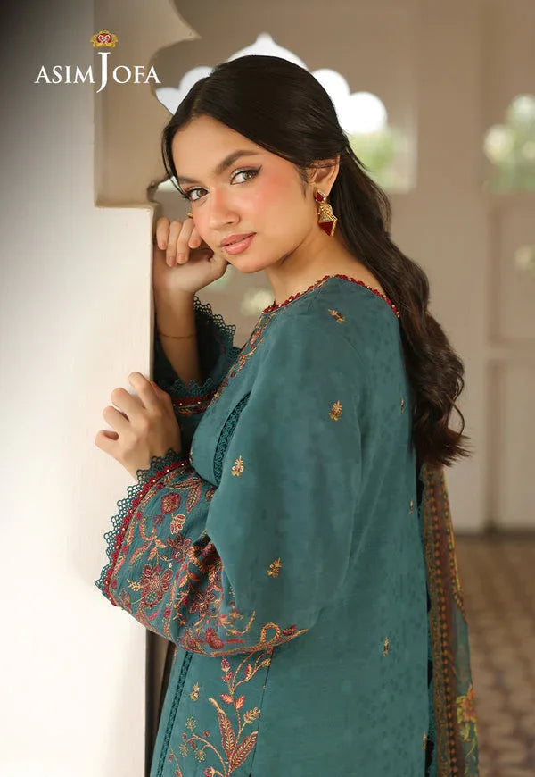 Asim Jofa | Summer Rhapsody | AJUBU-03 Embroidered Jacquard - Aqsa Fabrics