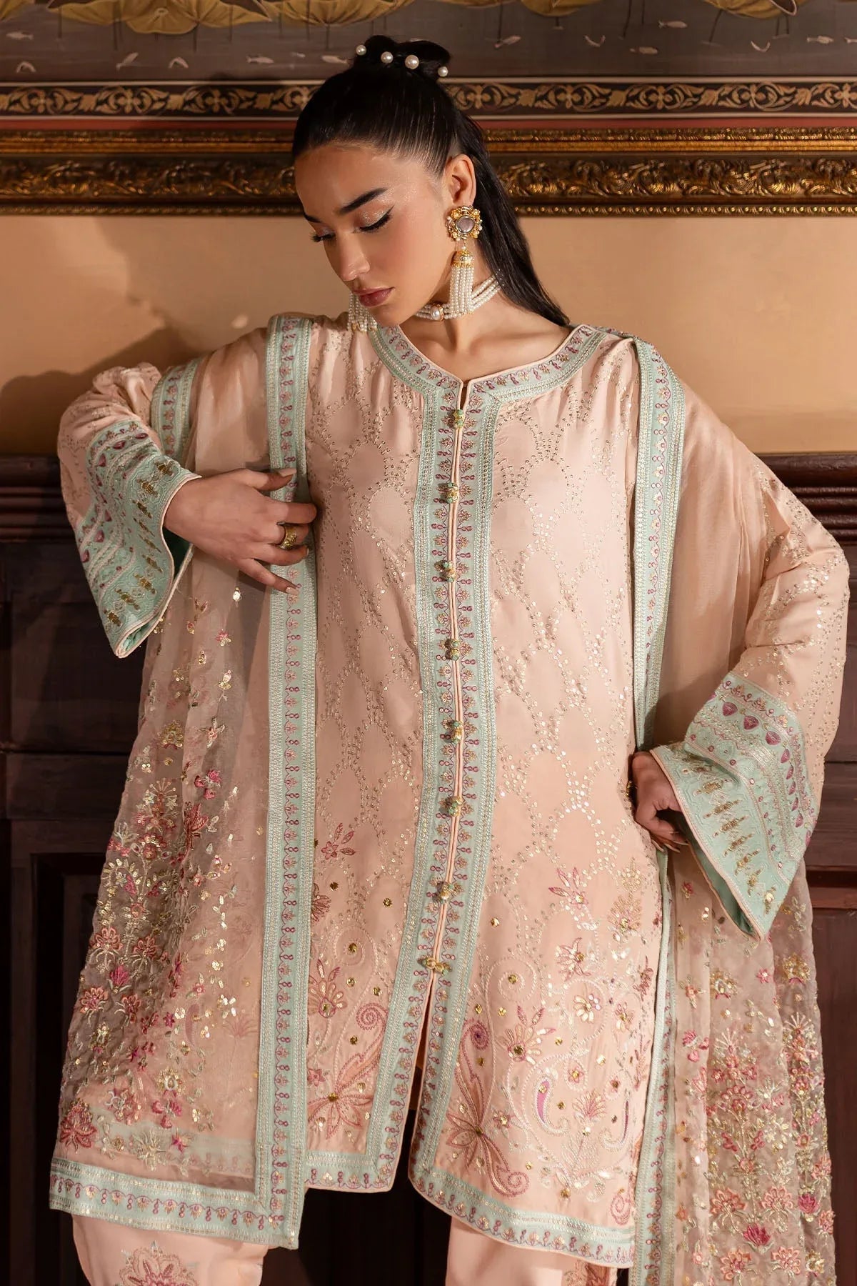 Nureh | Nur Mahal Formals | NE-141 - Aqsa Fabrics