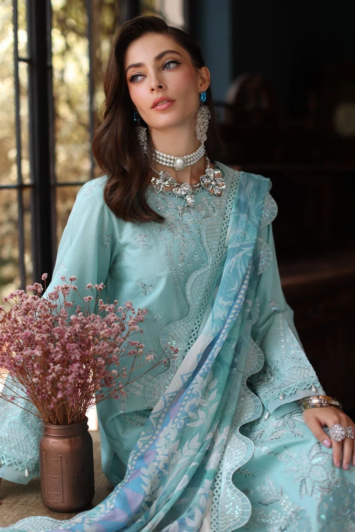 Nureh | Maya Lawn | NS-156 - Aqsa Fabrics
