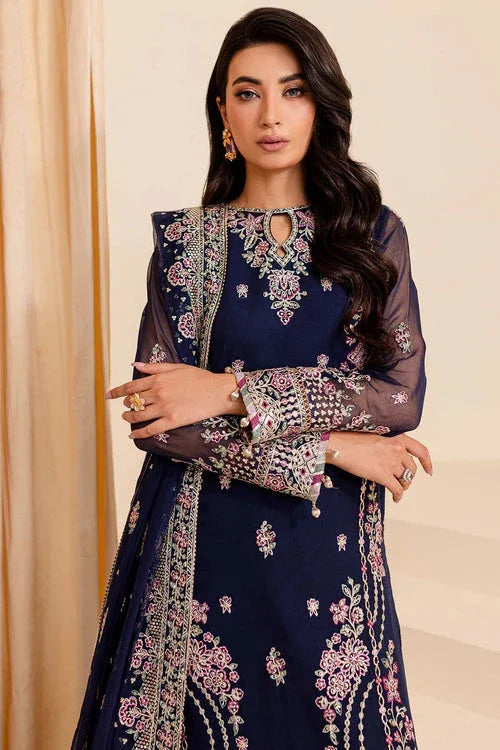 Farasha | Lumiere Formals | NAVY NOIR - Aqsa Fabrics