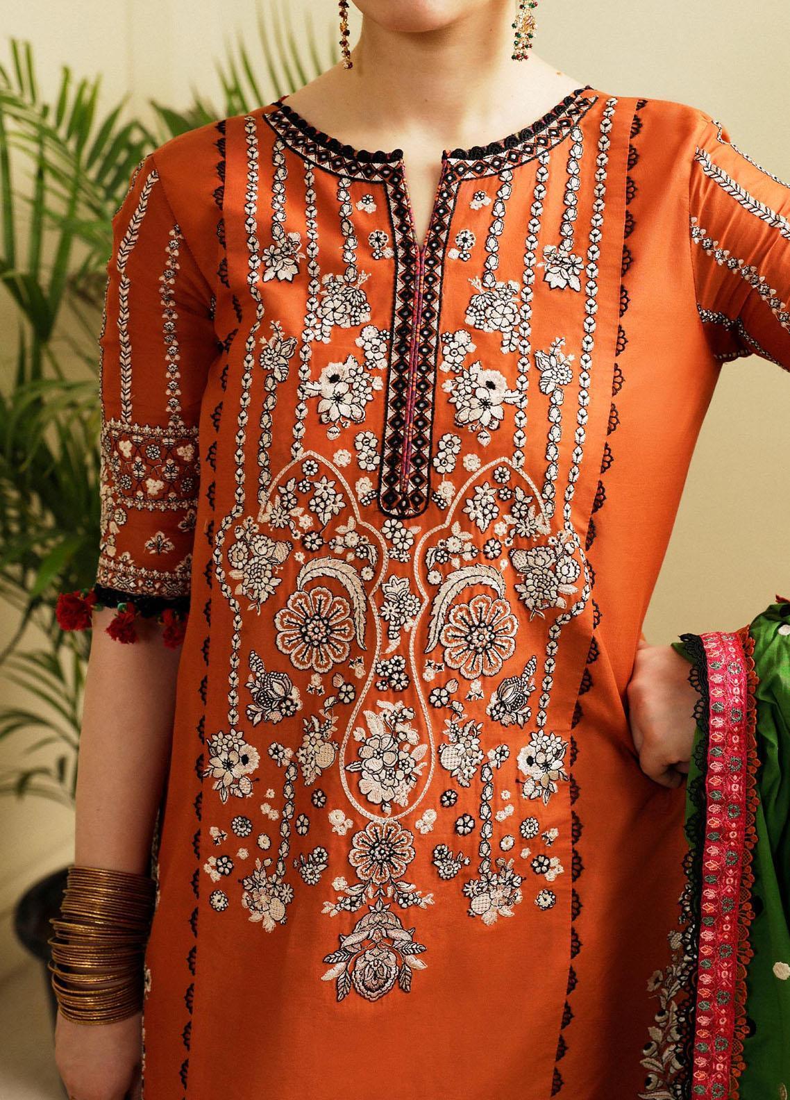 Hussain Rehar | Embroidered Lawn | STAR DUST - Aqsa Fabrics