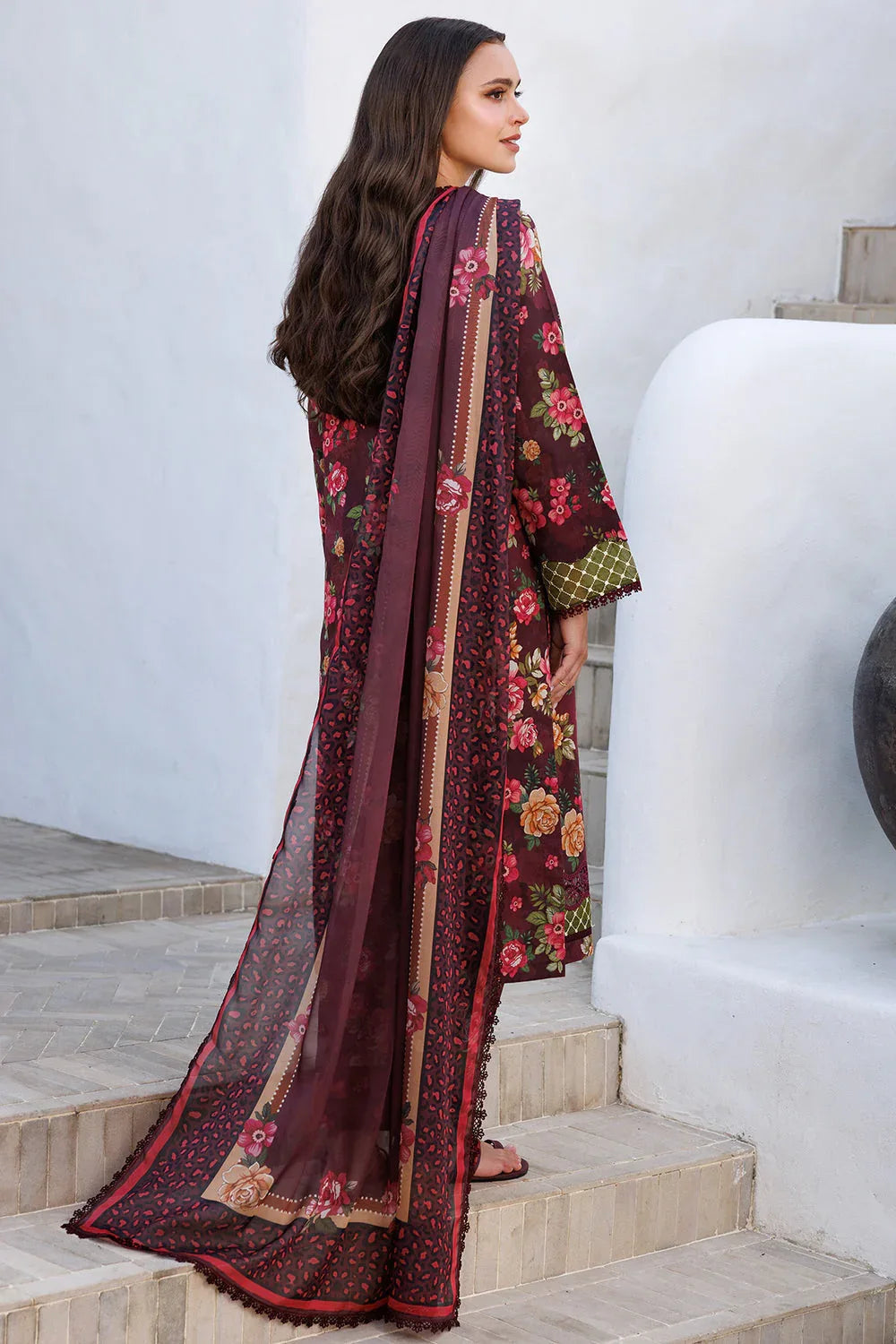Farasha | Printed Essentials | Floral Berry - Aqsa Fabrics