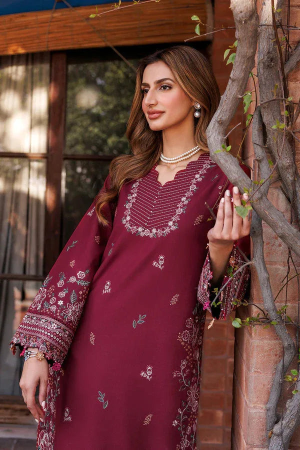 Farasha | Dastoor Embroidered Lawn SS24 | RUBY GLAM - Aqsa Fabrics