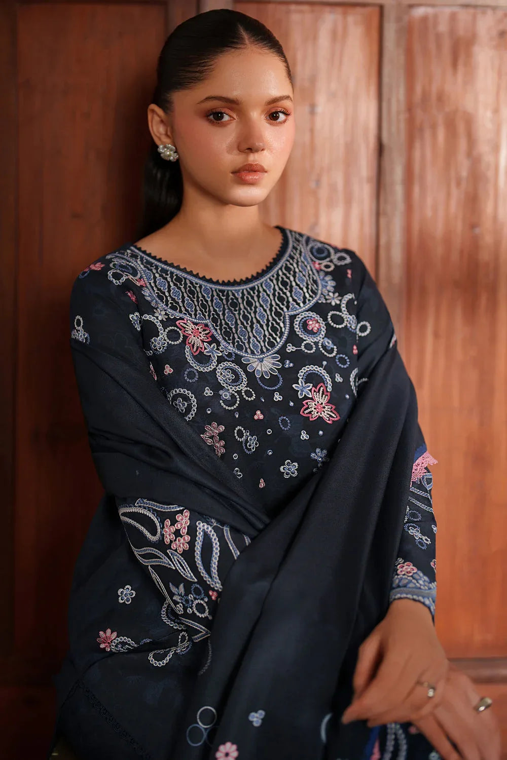 Farasha | Meline Premium Viscose 25 | Night Oak - Aqsa Fabrics