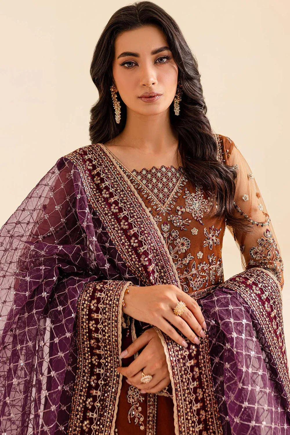 Farasha | Lumiere Formals | Crimson Allure - Aqsa Fabrics