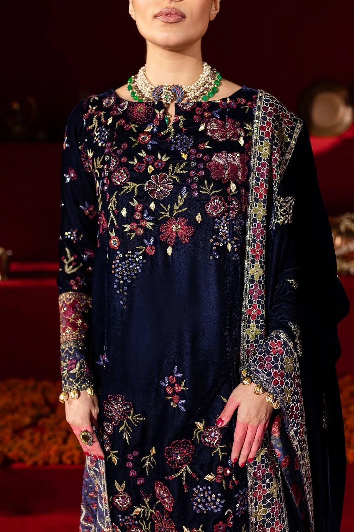 Nureh | Maya Velvet | NW-93 - Aqsa Fabrics