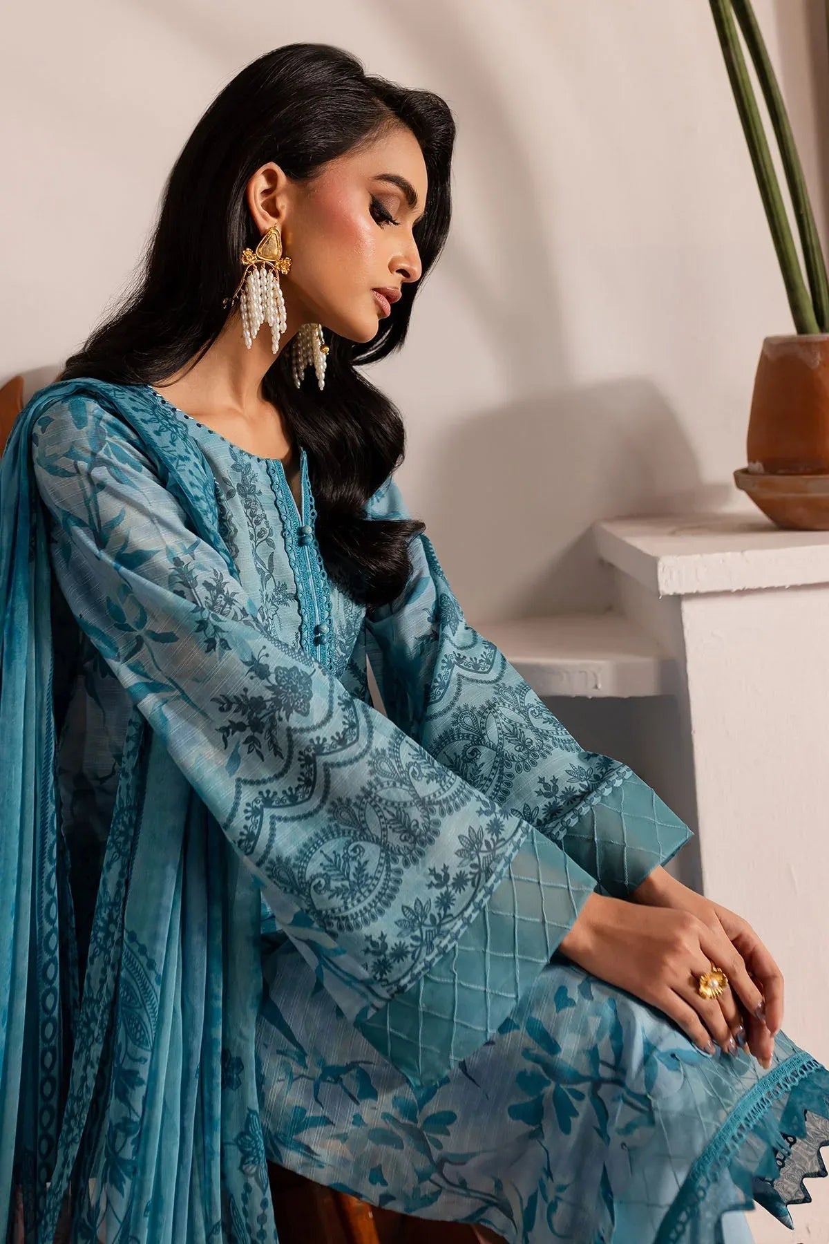 Nureh | Printed lawn 25 | SP-140 - Aqsa Fabrics