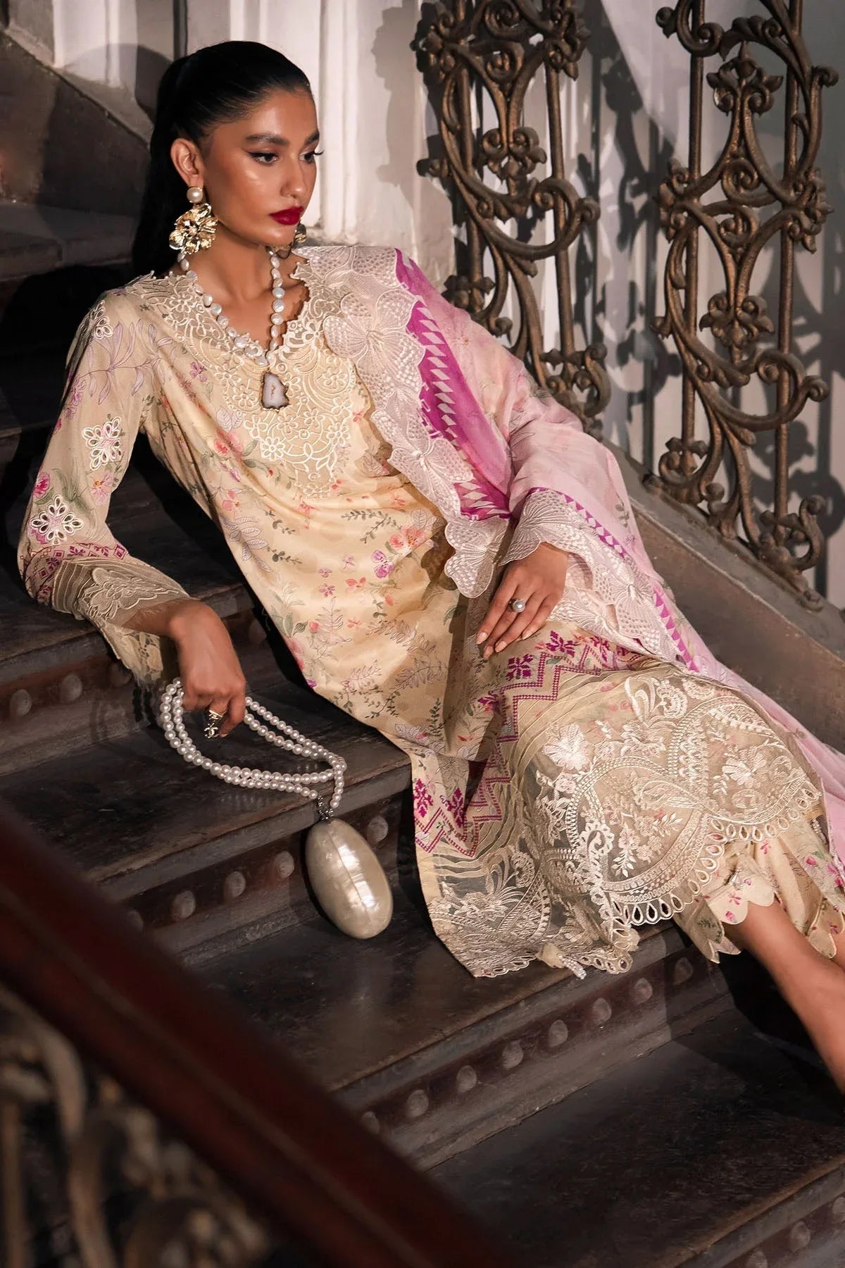 Nureh | Glam Girl Lawn | GL-14 - Aqsa Fabrics