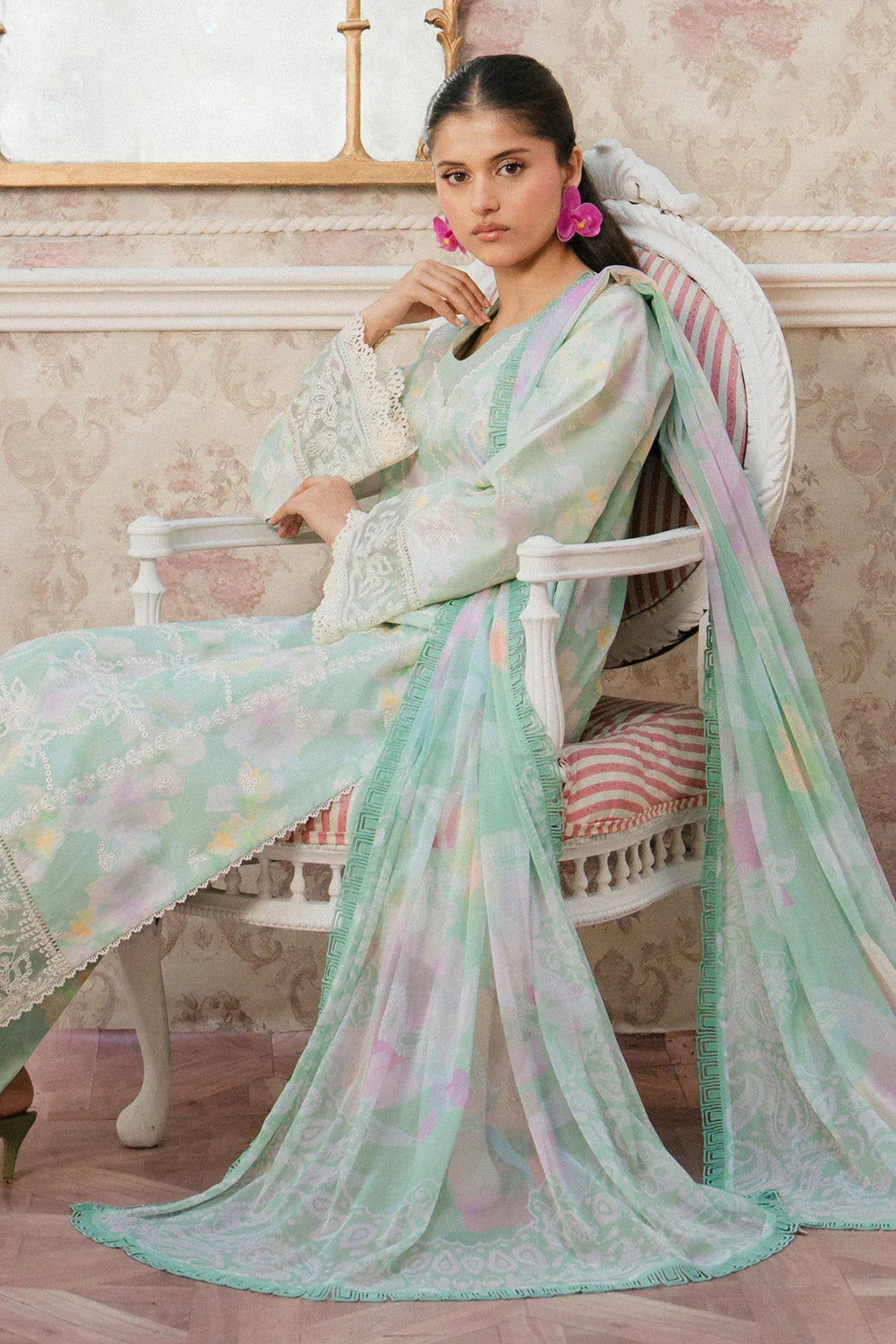 Ayzel | Armelia Printed Lawn 25 | Liora - Aqsa Fabrics