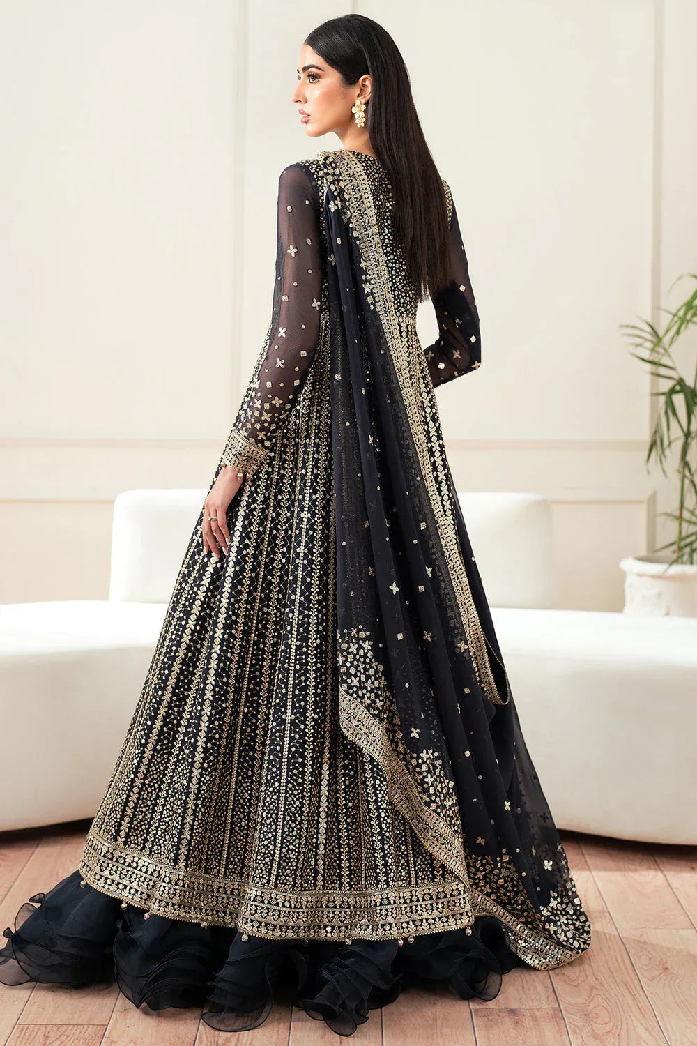 Farasha | Essence Formals 25 | Midnight Navy - Aqsa Fabrics
