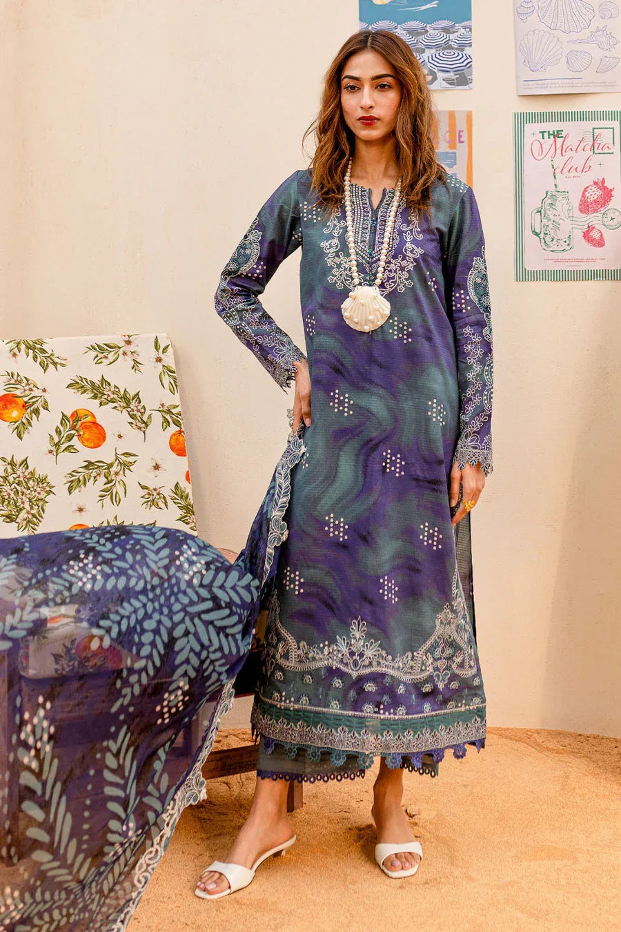 Nureh | Gardenia Lawn 25 | NSG-186 - Aqsa Fabrics